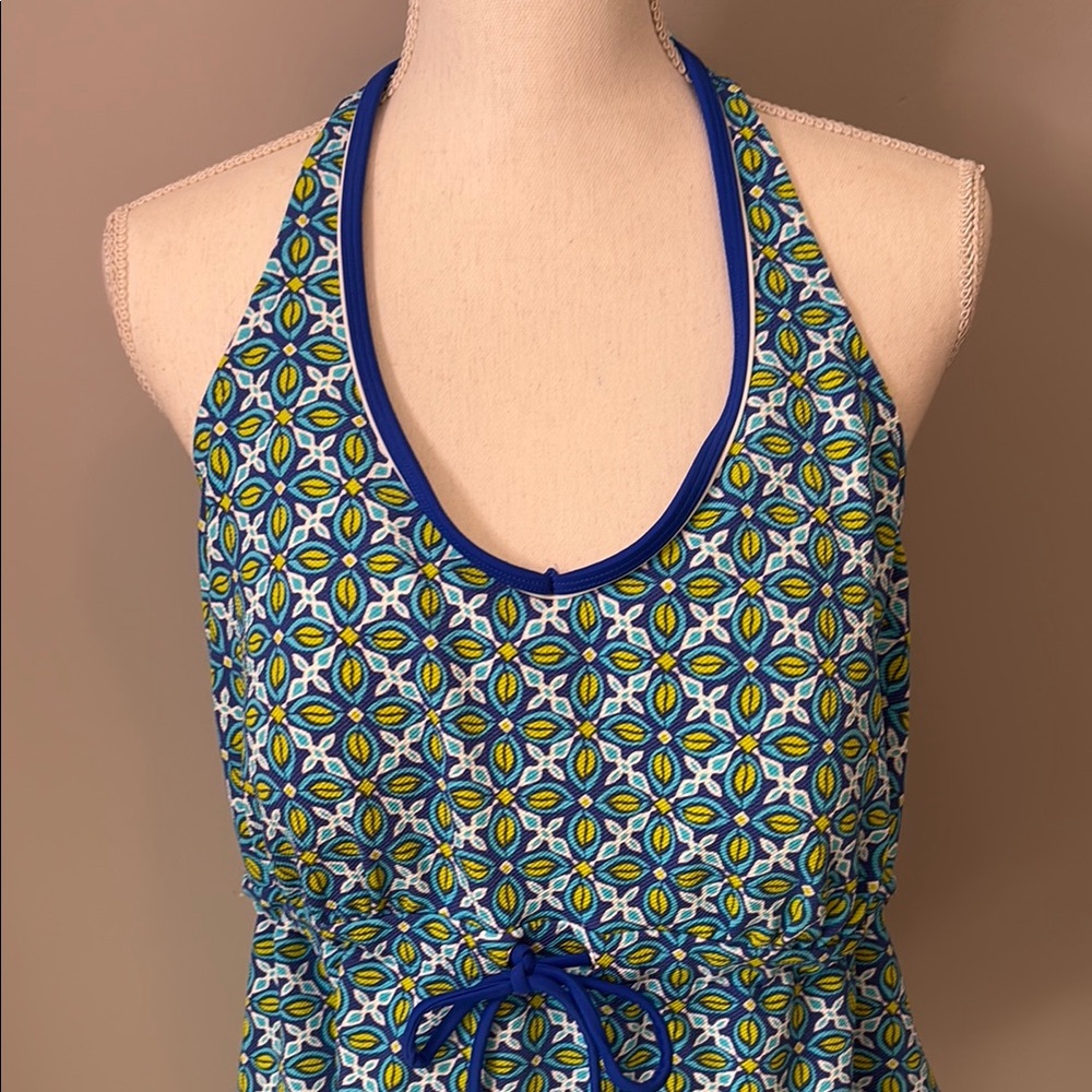 Lands’s End Swim Halter Top with Tie